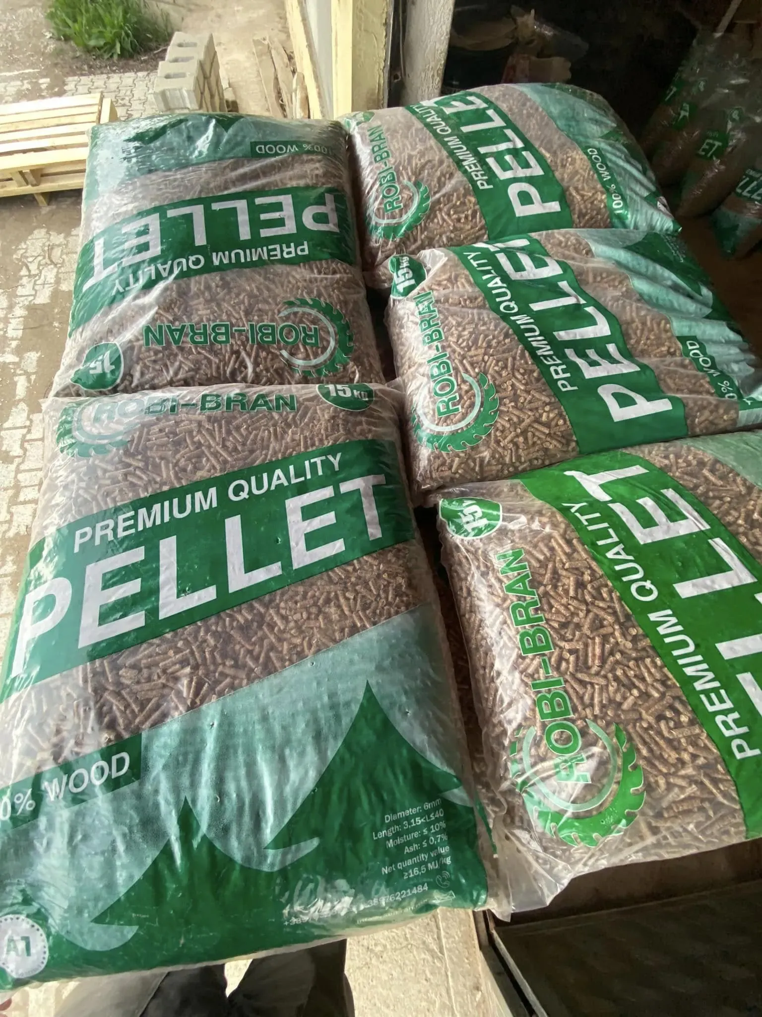 Thasë peleti A1 të certifikuar 15 kg, Robi Bran Tetovë