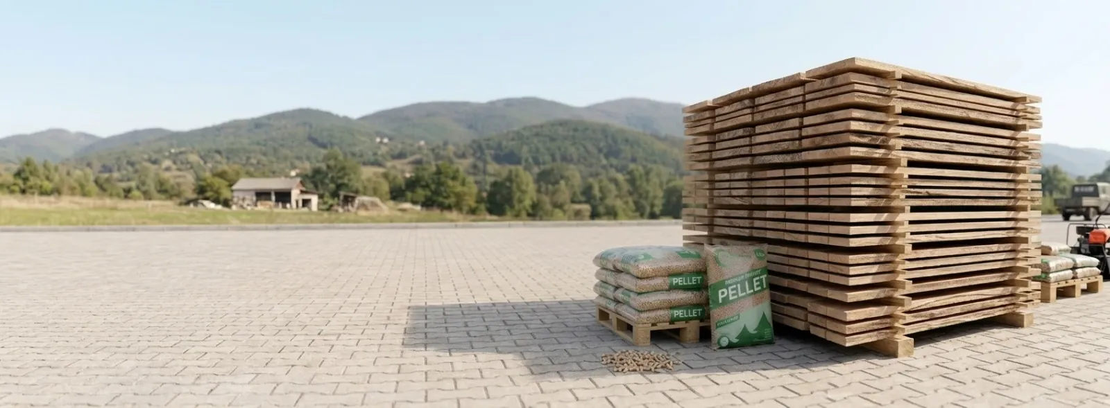 Lëndë ahu dhe pelet A1 në thasë 15 kg në oborrin e Sharrës Robi Bran, Tetovë